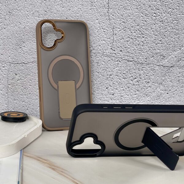 iPhone 16 pro Max Premium Icy Frost Magsafe Case With Kick-Stand