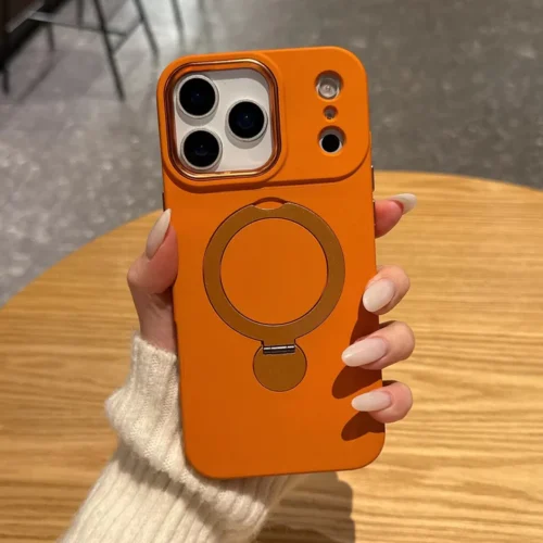 iPhone 17 Pro Max - EliteMag Hybrid Silicone Case with 360° Magnetic Rotating Stand